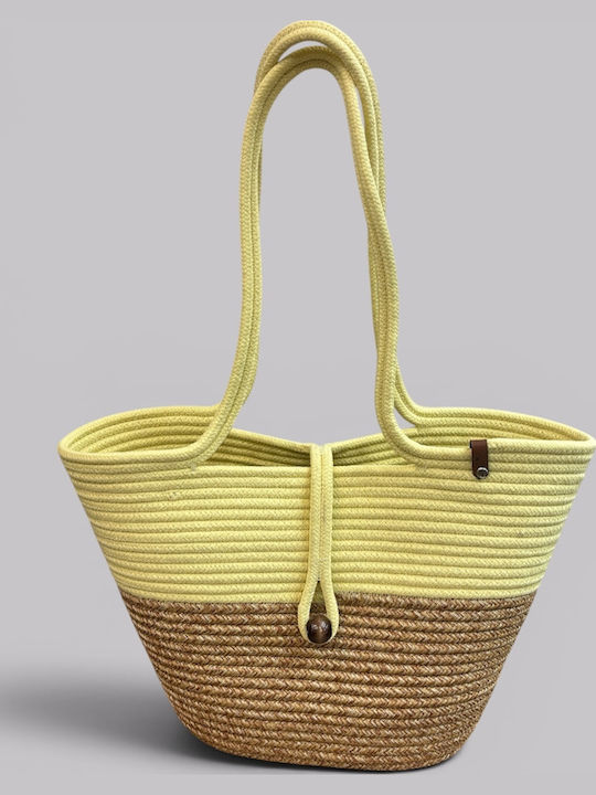 Wicker Beach Bag Multicolour