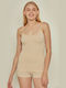 Sleeveless Beige Women's Tank Top