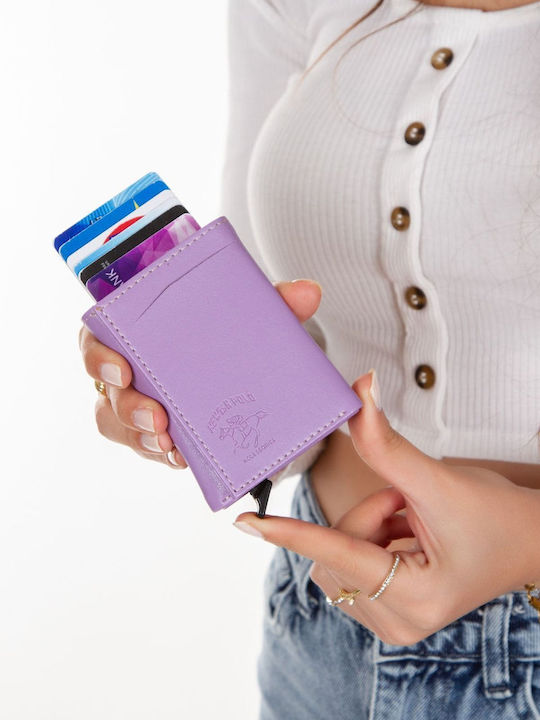 Small Women's Card Wallet with RFID Lilac