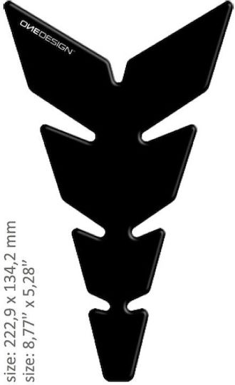 Motorrad-Aufkleber Klebender Tankschutz Matt Schwarz 22,29cmx13,42cm