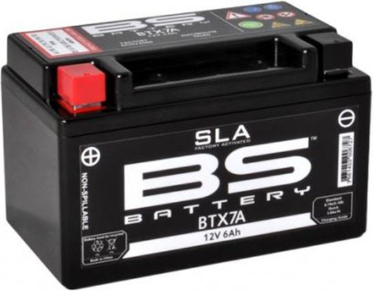 BS Sla GEL Батерия за Мотоциклет YTX7L-BS с Капацитет 6Ah