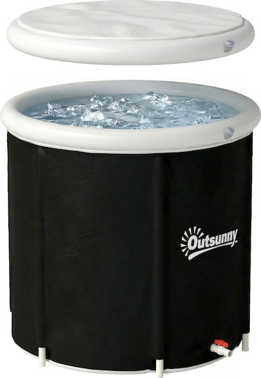 Outsunny Ice Bath 280L Athletes Cover Pump Ø78x71 Cm Black 848-079V00BK