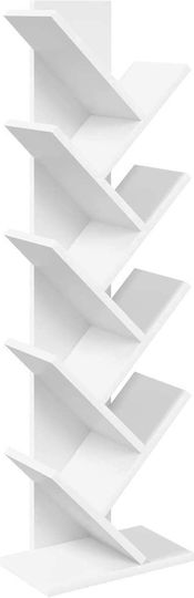 Bücherregal Weiß 30x18x100cm