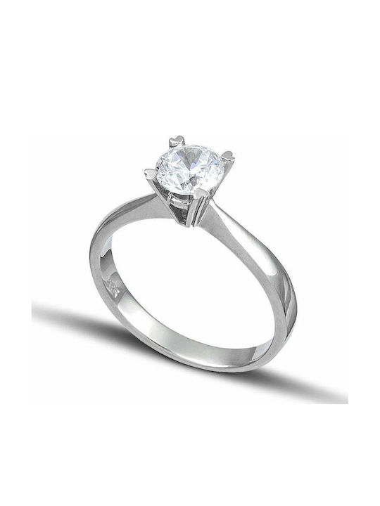 Themelidis Jewels Einzelner Steine Ring aus Wei...