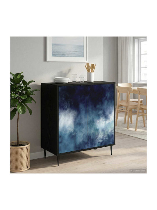 Bufet Raalte din Lemn Stejar Negru 69x33x76cm