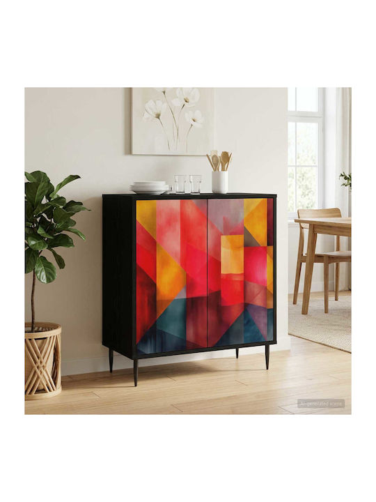 Bufet Heesch Din Lemn Stejar Negru 69x33x76cm