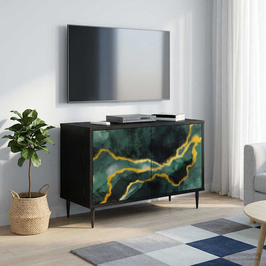 TV-Ständer Wijhe Schwarz Eiche M69xT33xH50.5cm