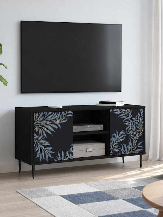 TV-Ständer Dokkum Schwarz Eiche M102xP33xH51cm