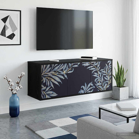 TV Stand Dokkum Black Oak W102xD33xH40cm