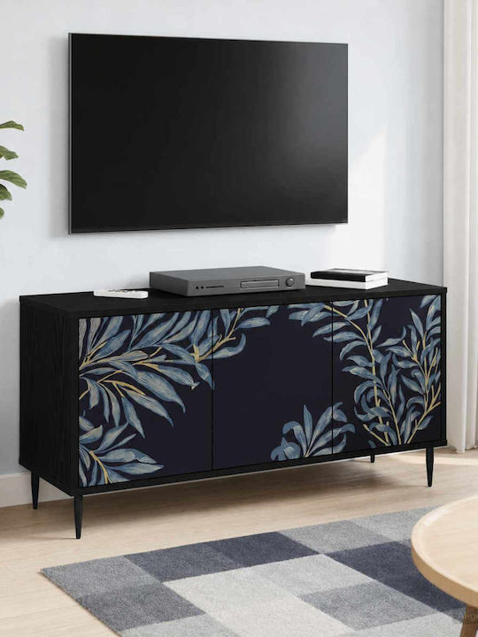 TV-Ständer Dokkum Schwarz Eiche M102xT33xH51cm