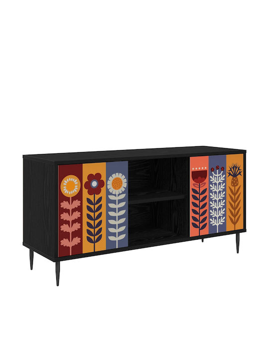 TV Stand Essen Black Oak W102xD33xH51cm
