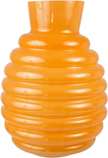 Zen Collection Decorative Orange Glass Vase 24x24xH32.5cm