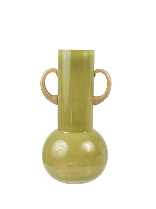 Zen Collection Διακοσμητικό Βάζο Γυάλινο Πράσιν...