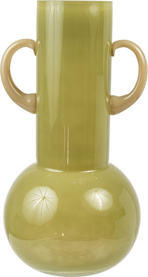 Zen Collection Decorative Vase Glass Green Size 16xH30cm