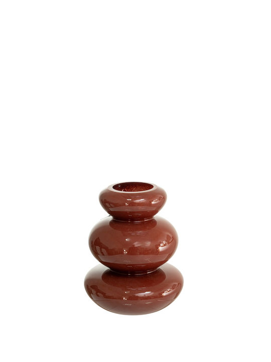 Zen Collection Dekorative Glasvase Rote 16,8x16,8xH20,5cm