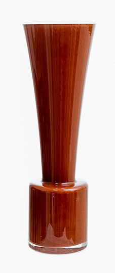 Zen Collection Decorative Glass Red Vase 13x13xH40cm