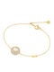 Michael Kors Women's Bracelet with Heart Design in Gold Plated Silver with Zircon