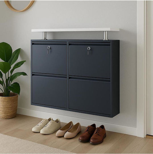 Dulap pentru Pantofi din Metal Multicolor L100xA15xÎ71cm