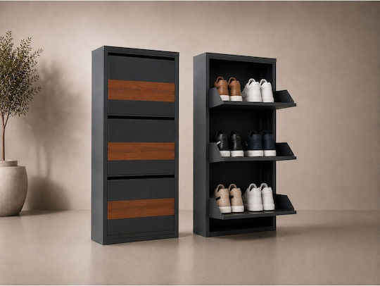 Mehrfarbiger Schuhschrank aus Metall B50xT15xH103cm