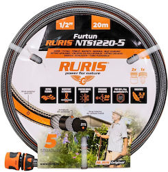 Ruris Nts1220-5 – 20 M 1/2" Garden Hose 5-layer Anti-twist Nts Uv-resistant