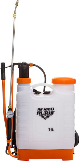 Ruris Rs 1600 Pulverizator Manual Cu Rucsac 16 L Rezervor Transparent Lance Telescopică Metalică