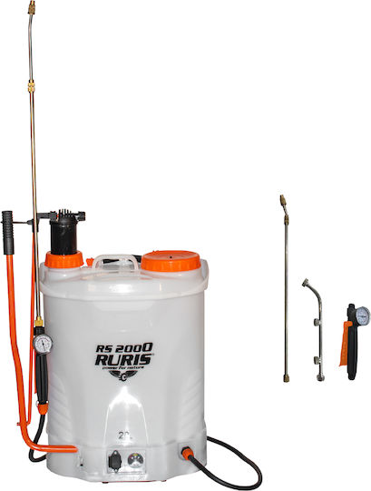 Ruris Rs 2000 Pulverizator Manual Electric 20 L 12v 8ah Încărcător Baterie Inclus