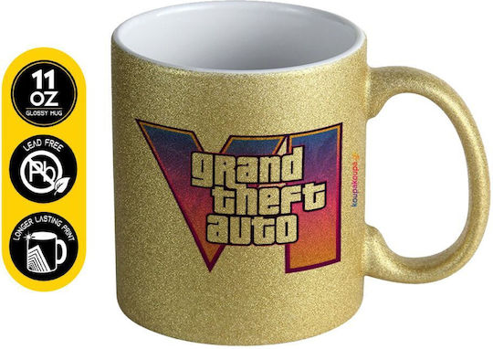 Koupakoupa GTA VI Ceramic Mug Gold 330ml