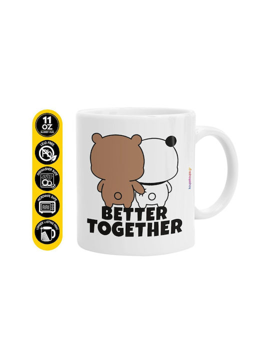 Koupakoupa Bubu & Dudu Better Together Ceramic Mug Brown 330ml