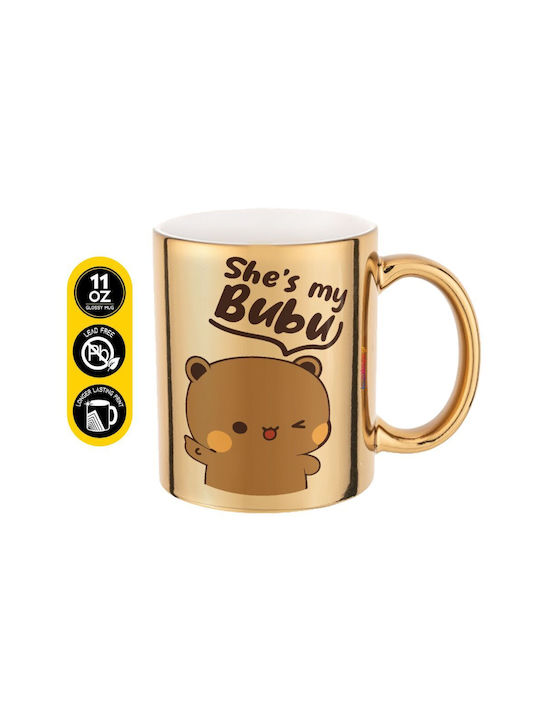 Koupakoupa She's My Bubu Ceramic Mug Gold 330ml