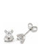 Ios Earrings From 9K White Gold with Stones