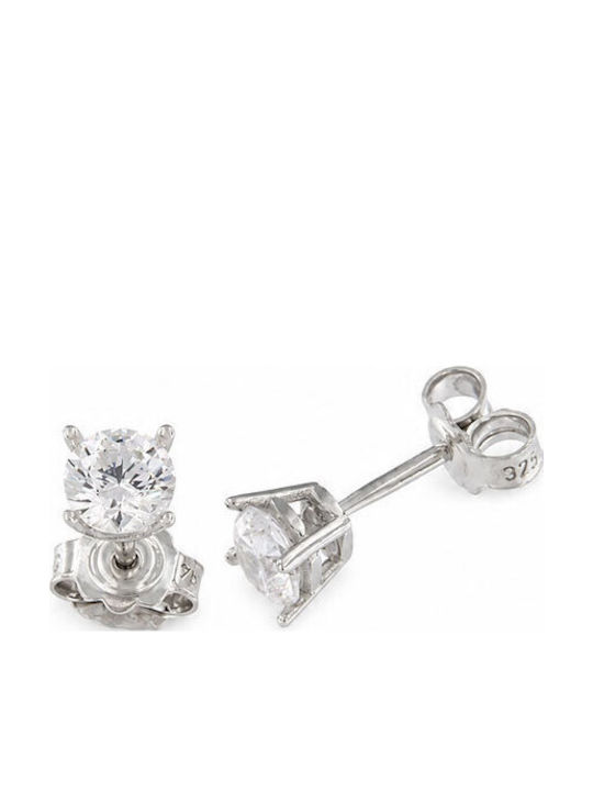 Ios Earrings in 9K White Gold with Stones