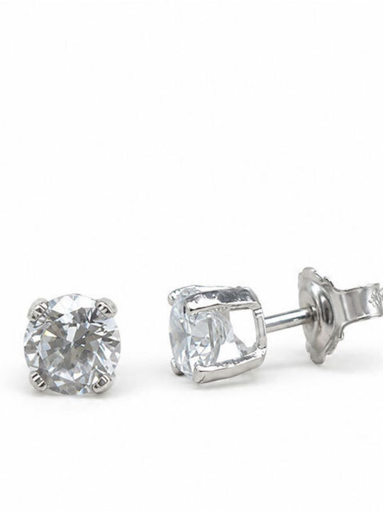 Ios Earrings From 14K White Gold With Stones