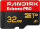 Sandisk Extreme Pro microSDHC 32GB U3 V30 A1 UHS-I 100MB/s