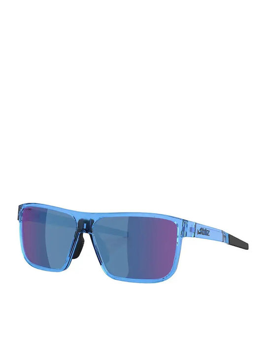 Bliz Unisex Sunglasses with Blue Frame and Mirror Lenses