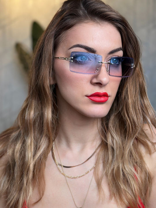 SeeVision Unisex Sonnenbrillen mit Silber Metallrahmen 50106-BLUEPINK
