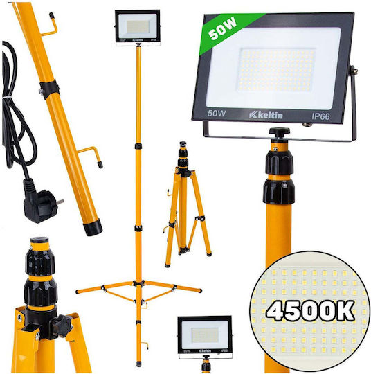 Geko Προβολέας LED 50W Φυσικό Λευκό 4500K