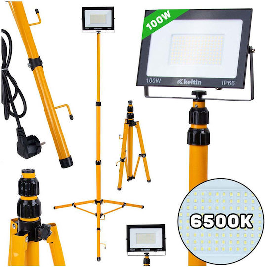 Geko Proiector LED Solar Etanș 100W Alb Rece 6500K IP66