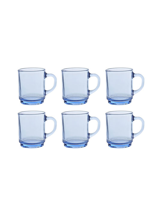 Duralex Versailles Κούπα Γυάλινη Μπλε 260ml 6τμχ