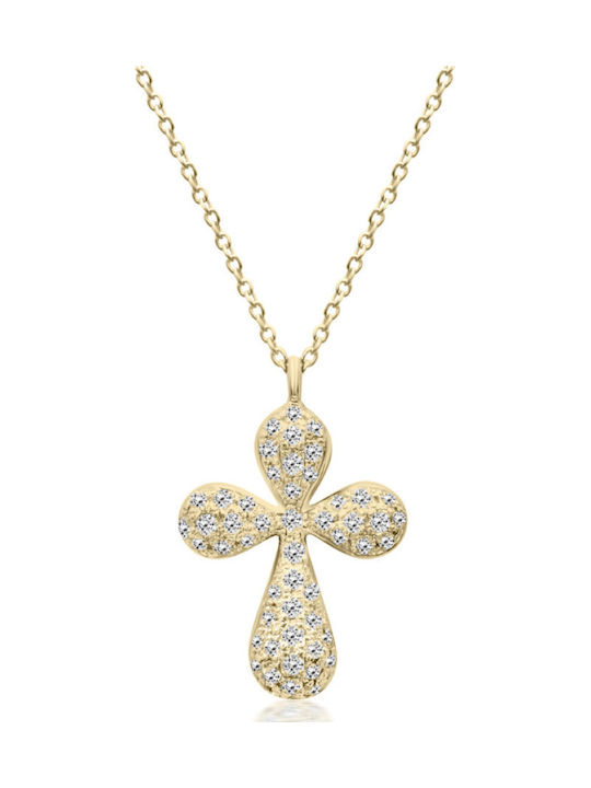 Chrilia Gold Kreuz 14K mit Kette