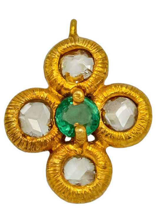 Savvas Design Gold Cross 18K Without Chain AKOL01035