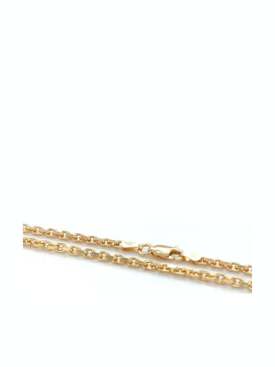 Drandakis Women's Silver Gold Plated Neck Chain Length 55cm