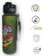 Alpin Kids Water Bottle Plastic with Straw Non Spill Green 630ml