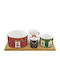 Easylife Festive Avenue Set Christmas Dessert Tower Stands Wooden Trees 4 Pieces