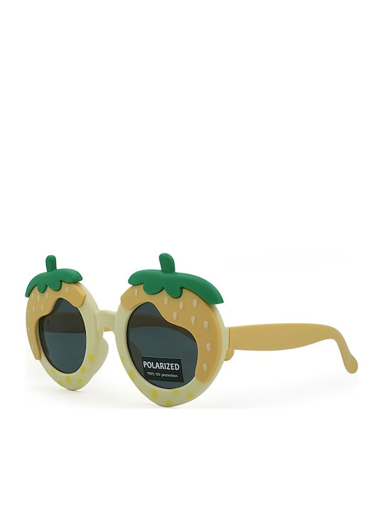 Kiddos Round Kids Sunglasses With Polarized Lens Yellow
