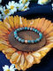 Brățară Naturală Howlite Turcoaz Americană Zina Piatra 925 Argint Accesorii Aur Roz