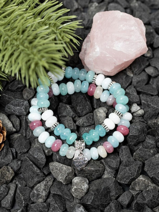 Dalia Module Bratari Handmade Pentru Femei Din Pietre Naturale Morganit Charm Inima