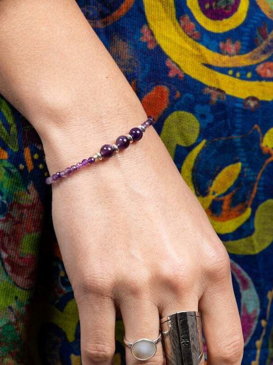 Brățară Pentru Femei Reena Din Argint 925 Cu Pietre Naturale De Ametist Accesorii Cu Închizătoare Brățară Pentru Femei Reena Din Argint 925 Cu Pietre Naturale De Ametist Accesorii Cu Închizătoare