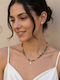 Colier Elegant Charlotte Reglabil Din Malachit Natural Citrin Argint 925 Placat Cu Aur
