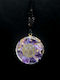 Pandantiv Orgonic „ike” Din Piese De Scoică Violet Ametist Simbol Sri Yantra 3.6cm