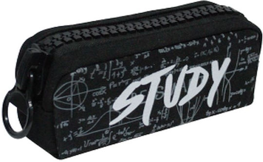 Spadi Study Pencil Case Cylinder Black